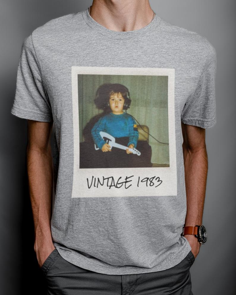 Personalized Custom Photo Sweatshirt, Polaroid Style Design, Custom Year Crewneck, Retro Vintage Aesthetic, Unique Birthday Gift, Personalized Picture Top, Unisex 4