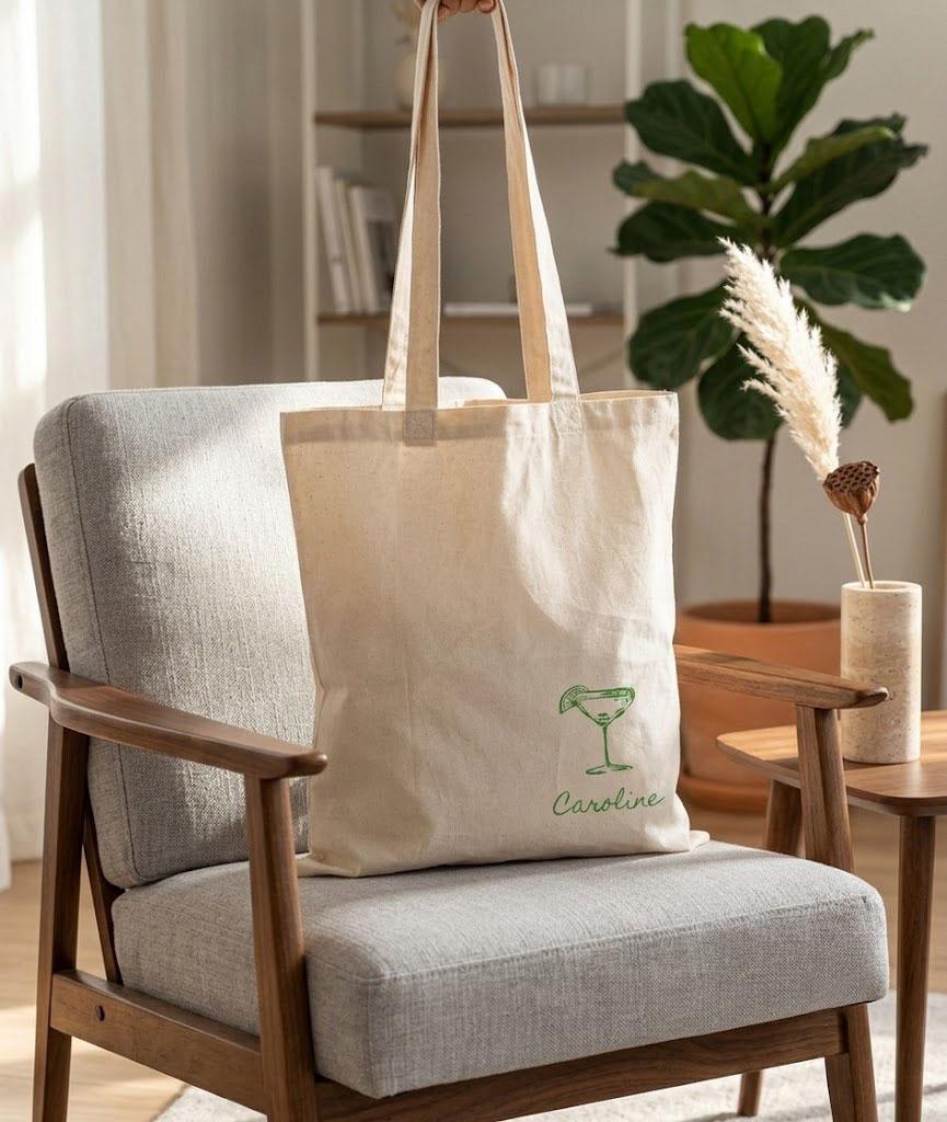 Personalized Margarita Bachelorette Tote Bag Custom Name Canvas Beach Bach Bridesmaid Gift Preppy Aesthetic Margs and Matrimony Tulum Vacation Favor Bag Handmade Bride Squad Tequila Party Eco-Friendly Handbag Tote 3