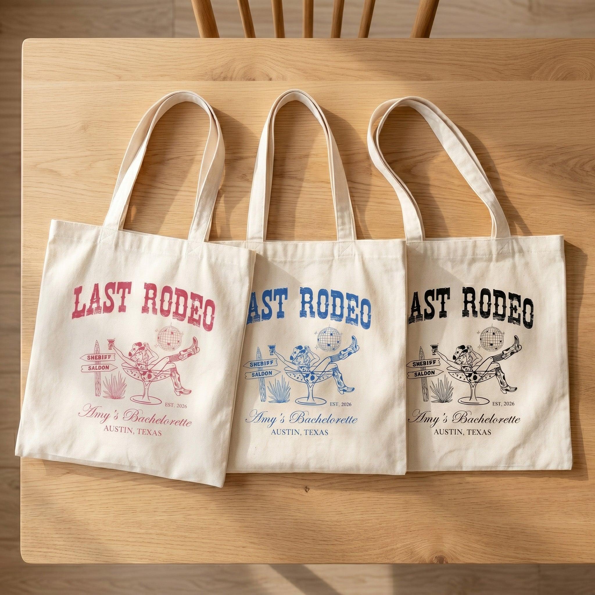 Coastal Cowgirl Bachelorette Canvas Tote Bag For Bridesmaids And Beach Bride Western Preppy Aesthetic Cream Blue Last Toast On The Coast Hangover Kit Gift Bag Custom Bridesmaid Favor Girls Trip Reusable Beach Tote (Copy) 2
