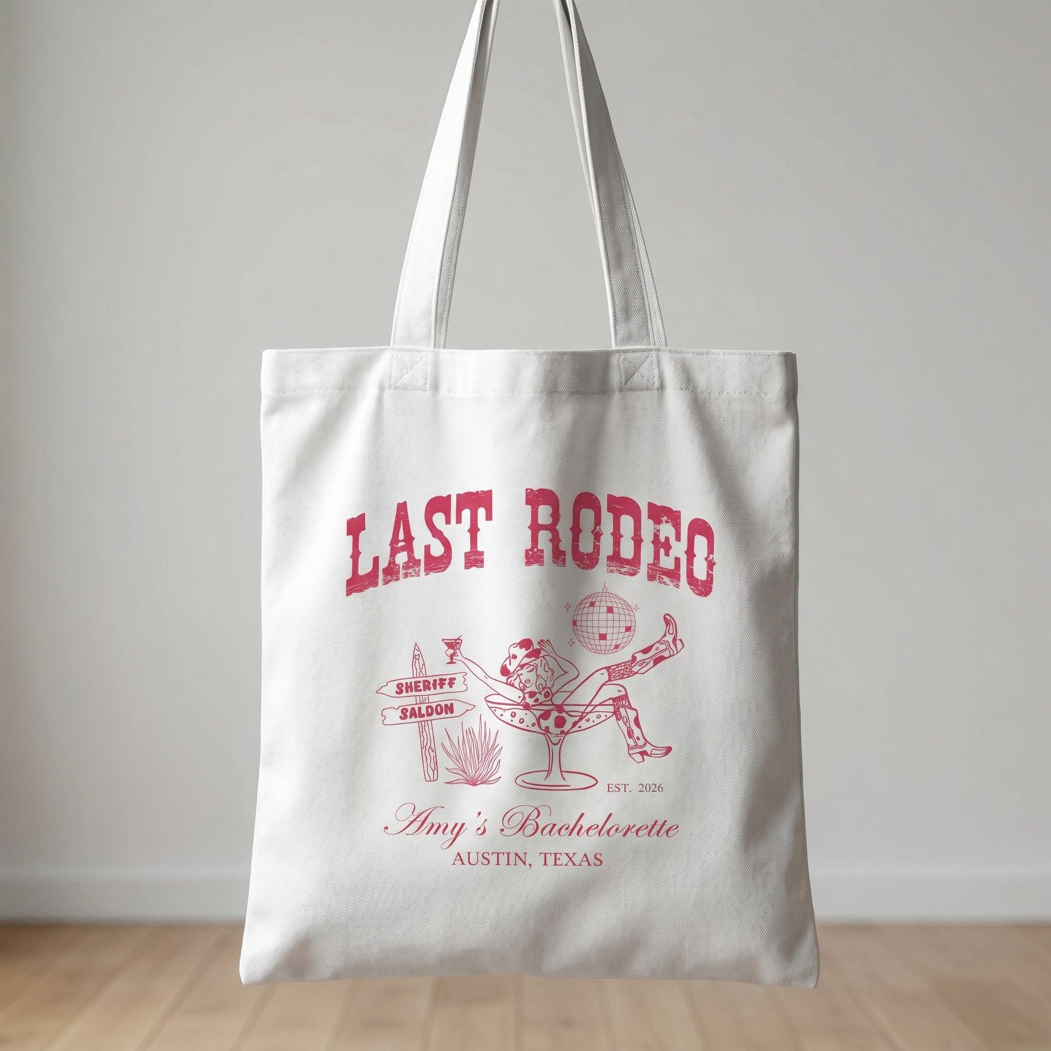 Coastal Cowgirl Bachelorette Canvas Tote Bag For Bridesmaids And Beach Bride Western Preppy Aesthetic Cream Blue Last Toast On The Coast Hangover Kit Gift Bag Custom Bridesmaid Favor Girls Trip Reusable Beach Tote (Copy) 4