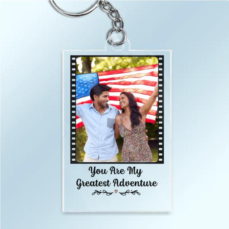Custom-Made Acrylic Keychain - Sculpted Shape, High-Clarity Film Strip Charm, Personalized Charm Keychain, Boyfriend Gift for Relationship Milestones, Acrylic Keychain Keychains, Custom-Made Keychains 3