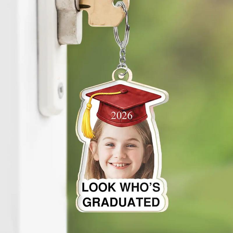 Custom Photo Graduation Acrylic Keychain - Custom Designs Keychains, Personalized Class of 2026 Keyring, Senior Grad Gift, School Milestone Keepsake, Women's Fashion Accessory 3