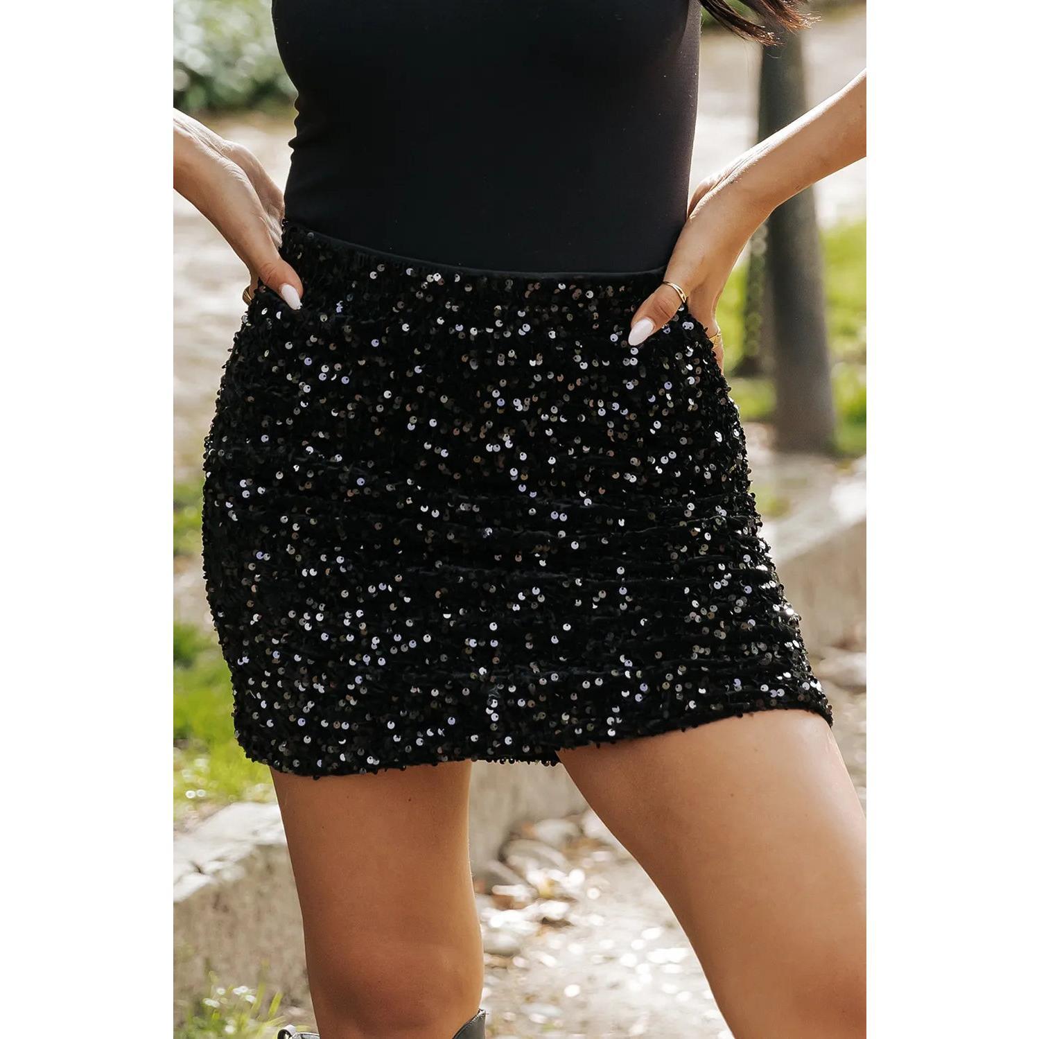 Sequin Mini Skirt 4