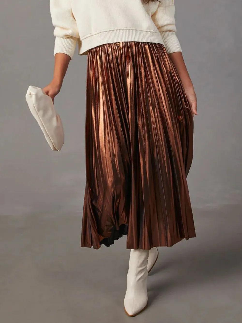 Pleated Midi Skirt 3