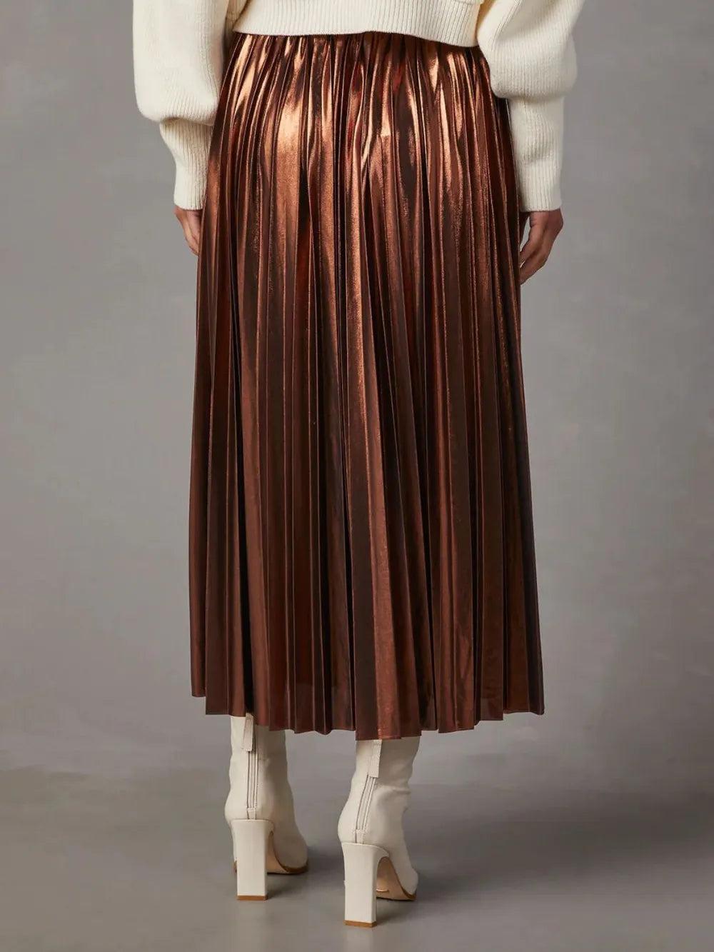 Pleated Midi Skirt 4