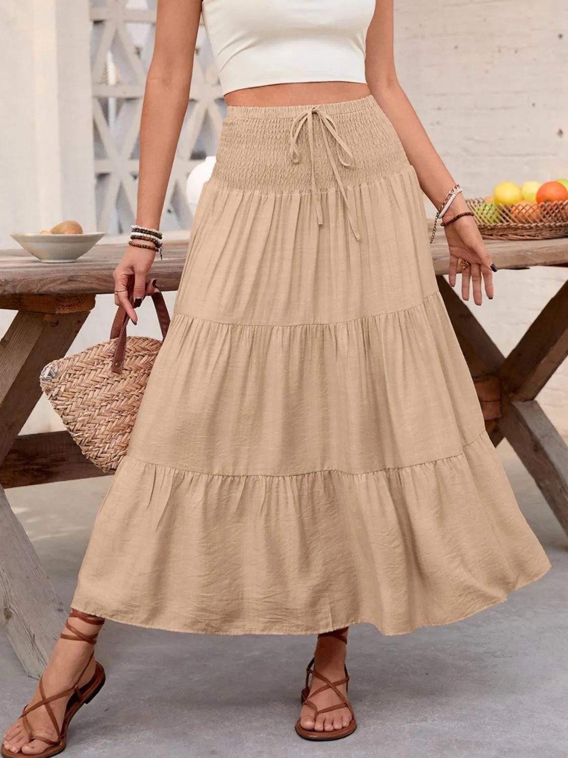 Smocked Tiered Skirt 4