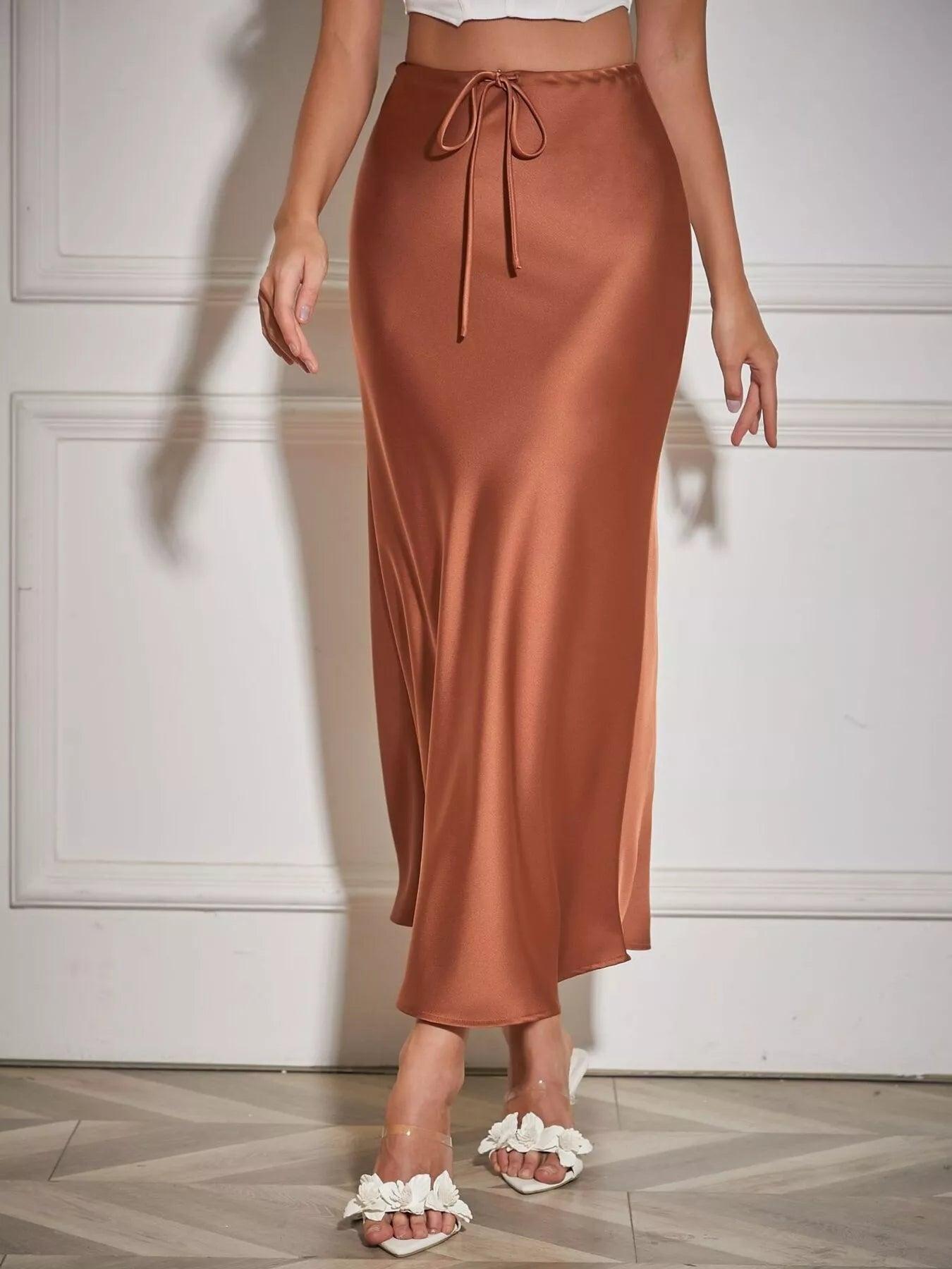 Satin Midi Skirt 2