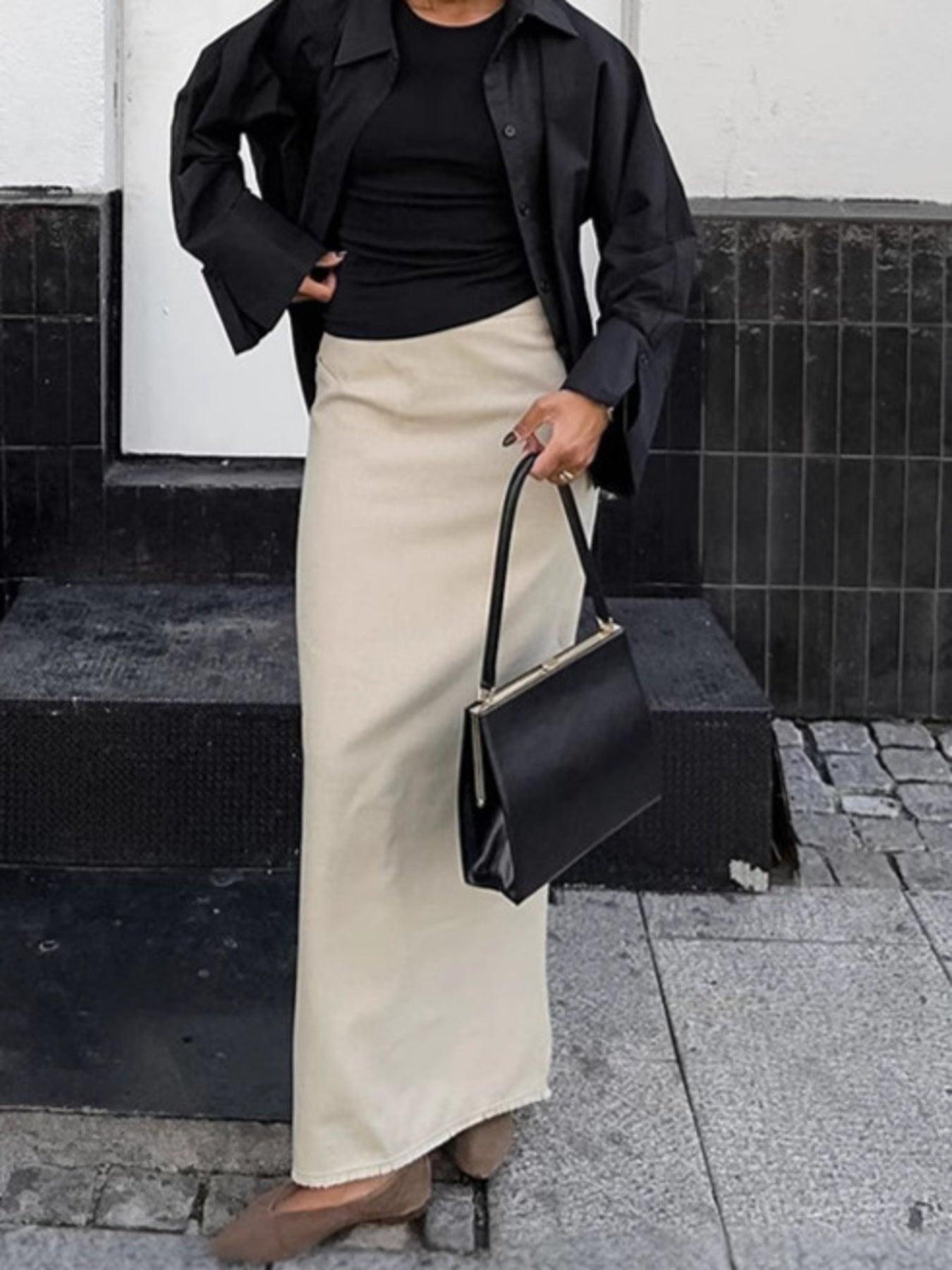 Slit Midi Skirt 2