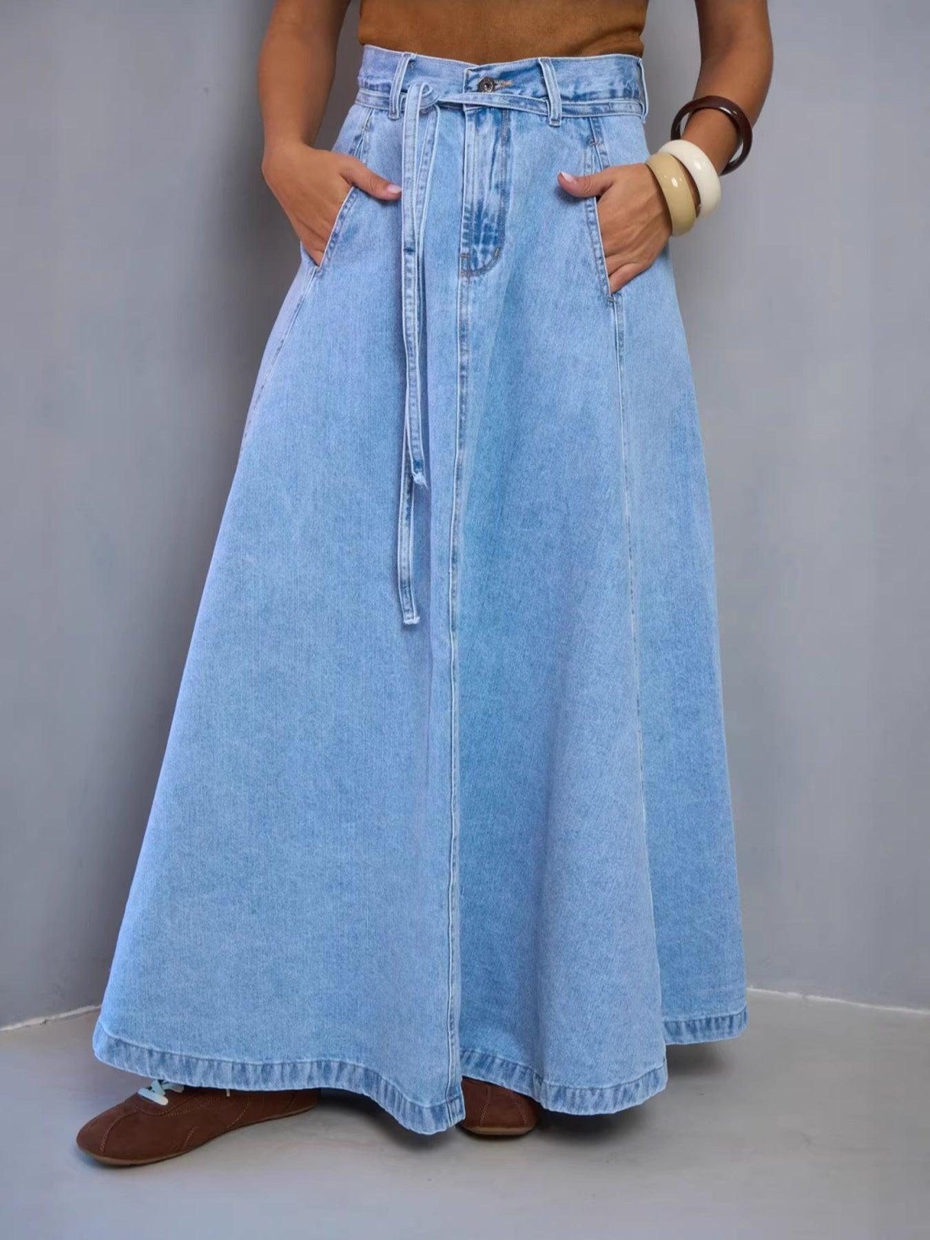 High-Waisted Denim Skirt 3