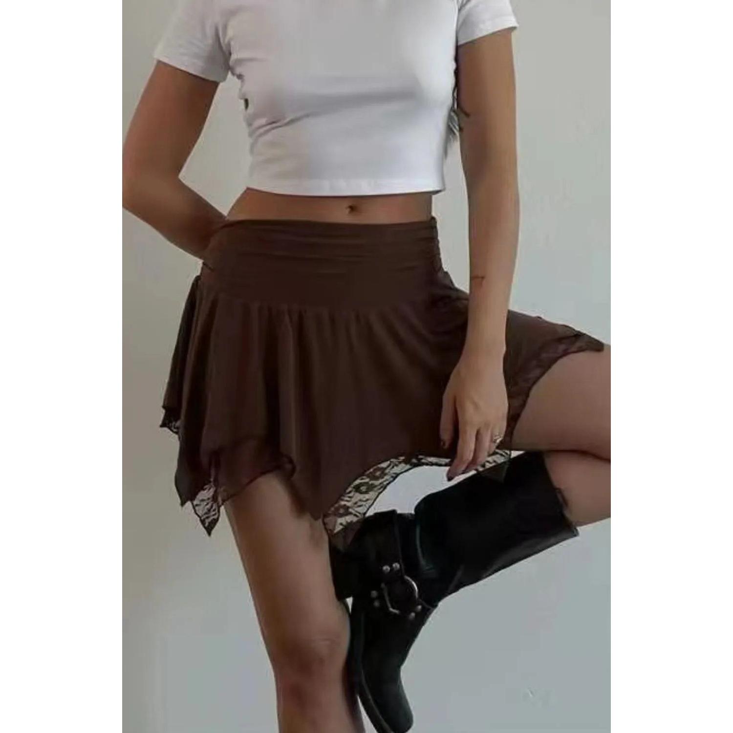 Lace Mini Skirt 4