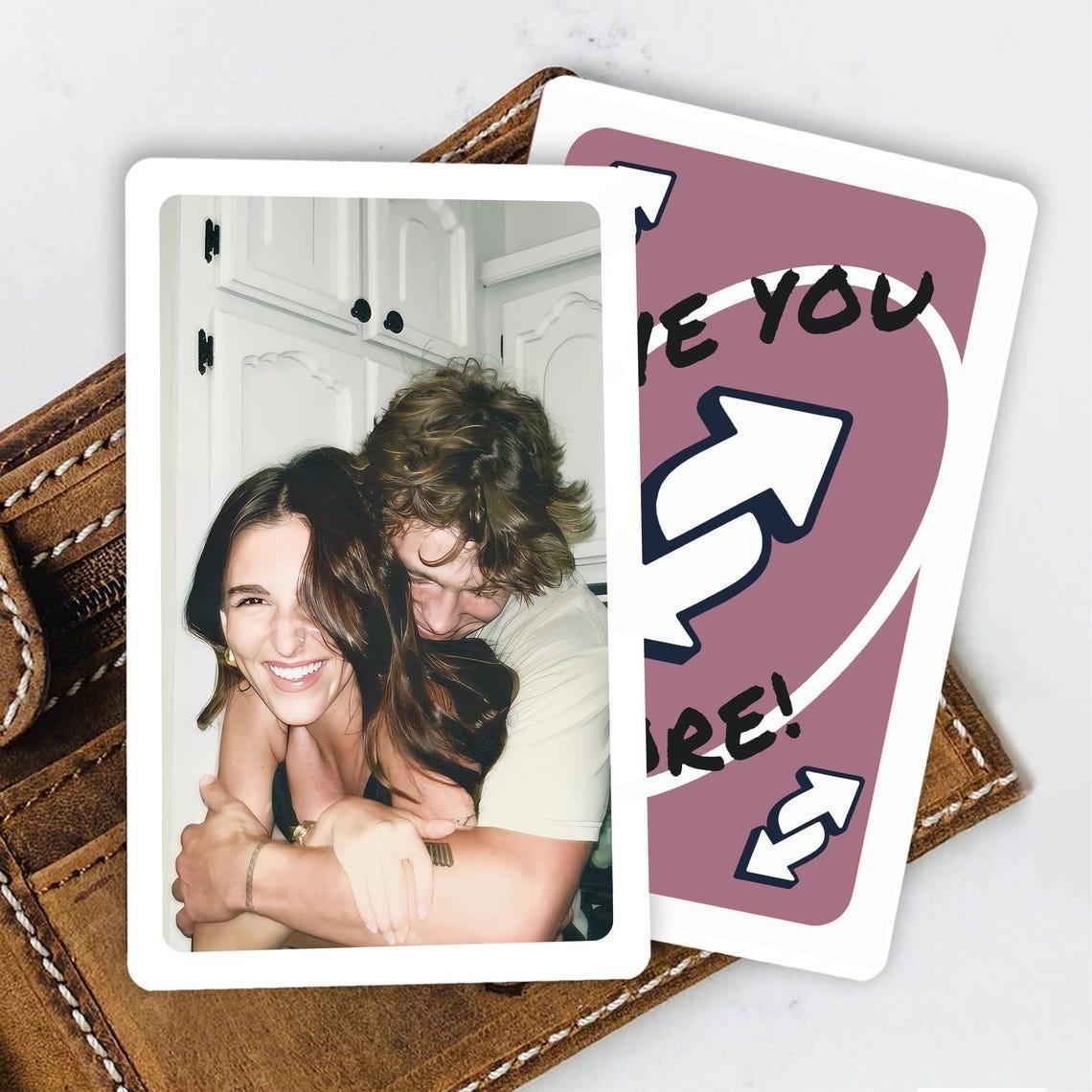 Custom Personalized Photo Wallet Insert Card, Funny Reverse Card Parody Love Note, I Love You More Couples Keepsake, Metal Anniversary Gift for Boyfriend Girlfriend, Sentimental Valentine's Day Present, Gifts For Boyfriend, Couple Gifts tiktokshopspringgl