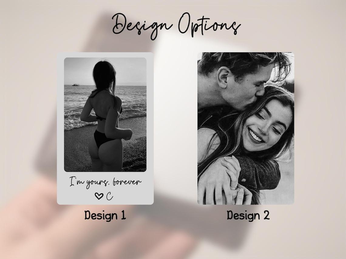 Custom Photo Instant Style Metal Wallet Insert Card, Personalized Anniversary Gift for Him Husband Boyfriend, Long Distance Relationship Pocket Keepsake, Engraved Gold Silver Love Note 2