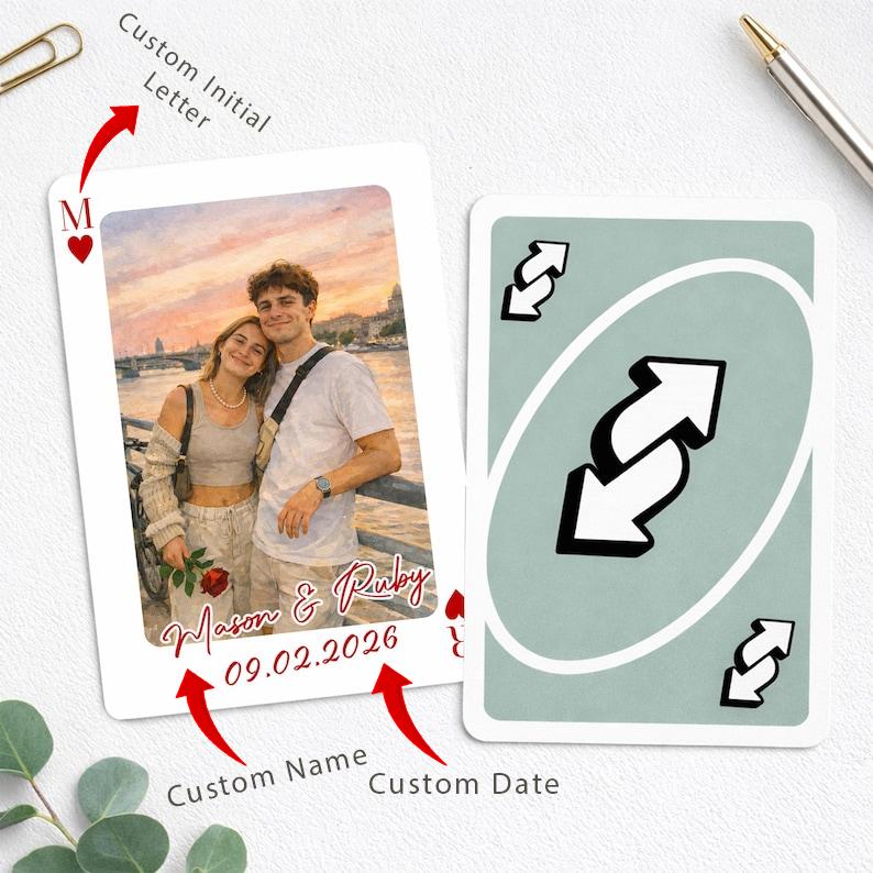 Personalized Metal Wallet Insert Card, Custom I Love You More Uno Reverse Card For Couples, Custom Photo Wallet Card, Anniversary Gift For Boyfriend, Valentine's Day Gift, Love You More Reverse Card, Unique Couple Keepsake tiktokshopspringglowu 2