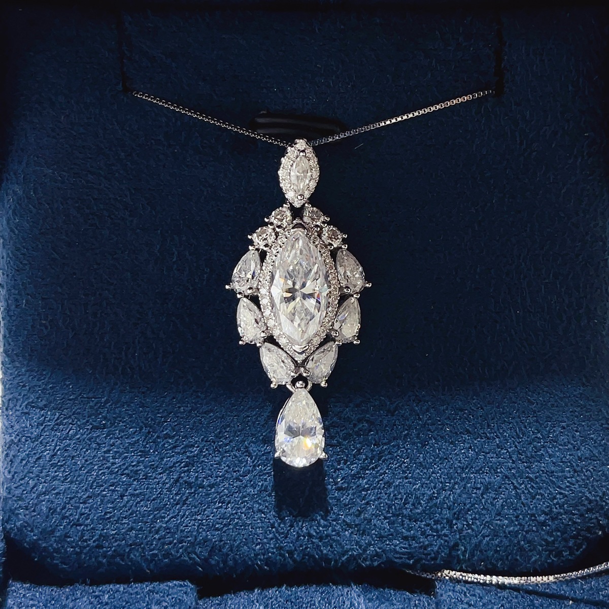 3 Carat 925 Sterling Silver Moissanite Pendant Necklace 3