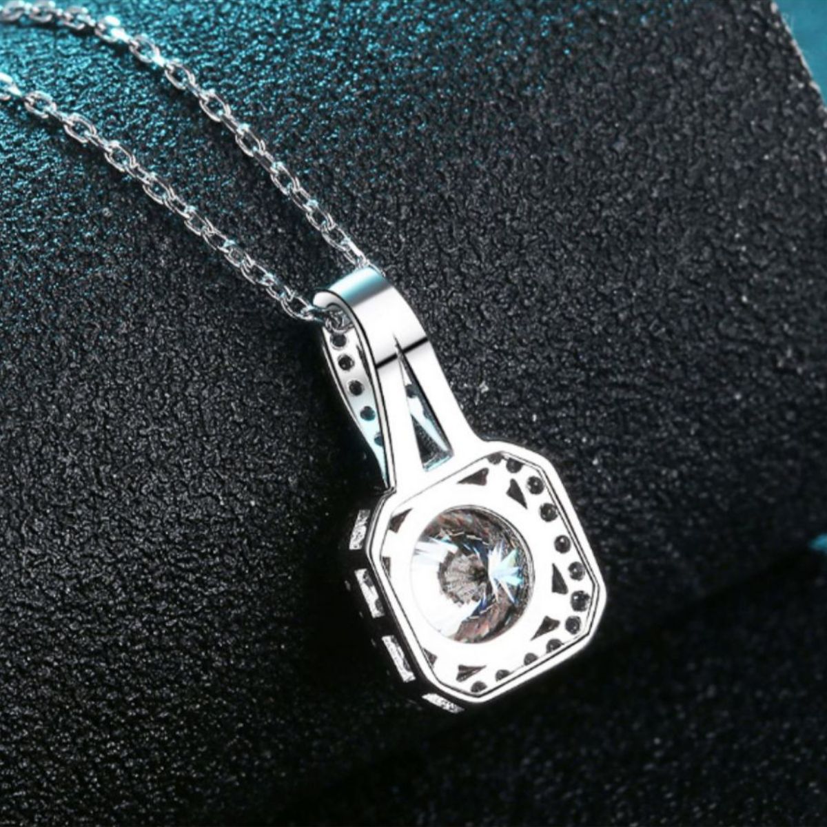 5 Carat Moissanite 925 Sterling Silver Pendant Necklace 3