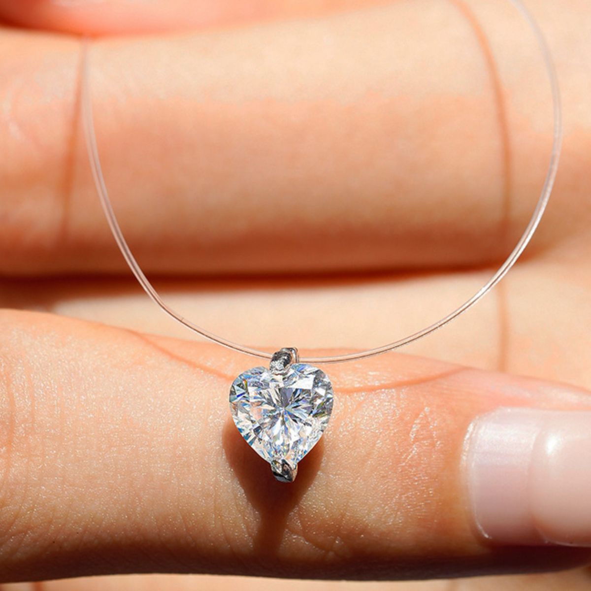 1 Carat Heart-Shaped Pendant Necklace 2