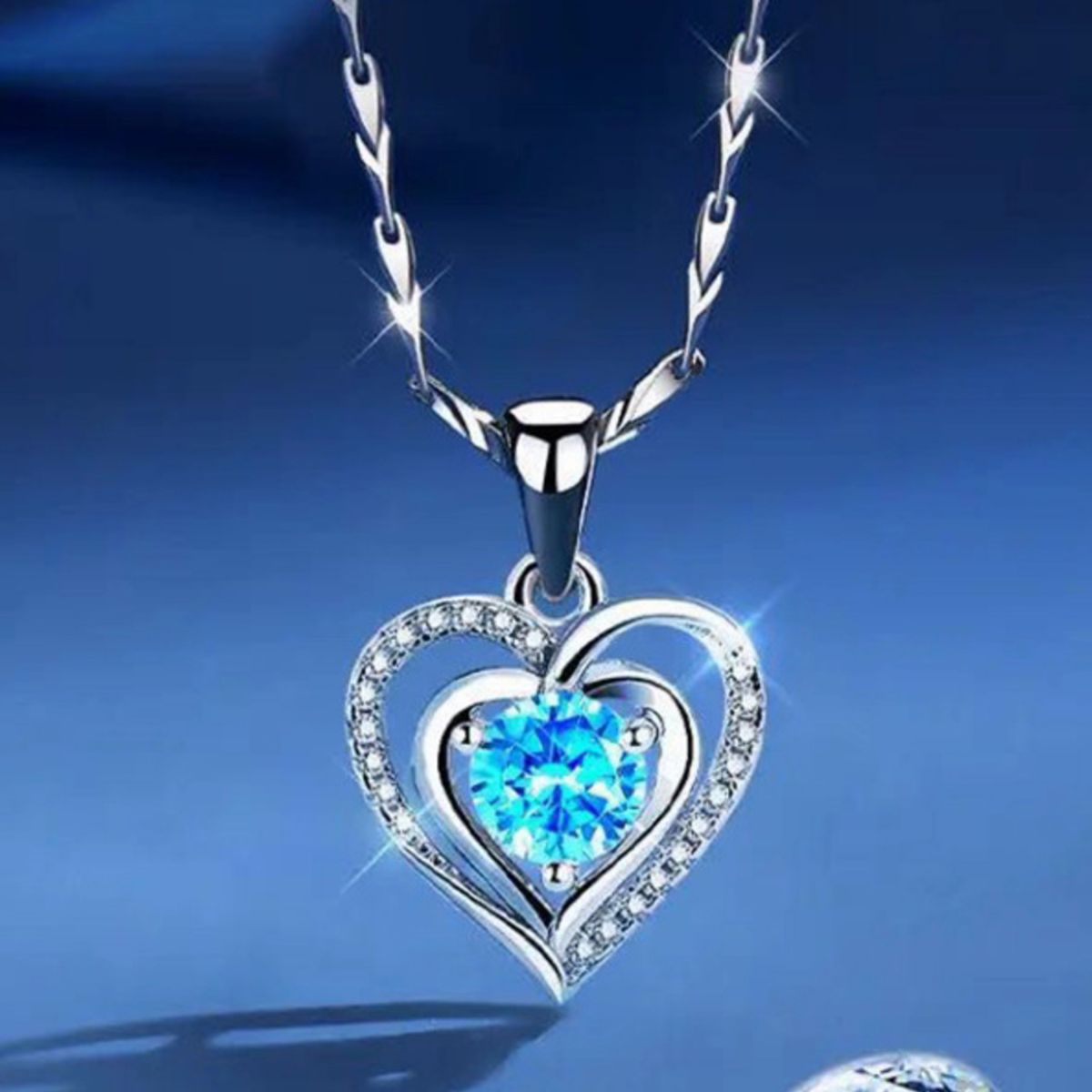 925 Sterling Silver Heart Pendant Necklace 2