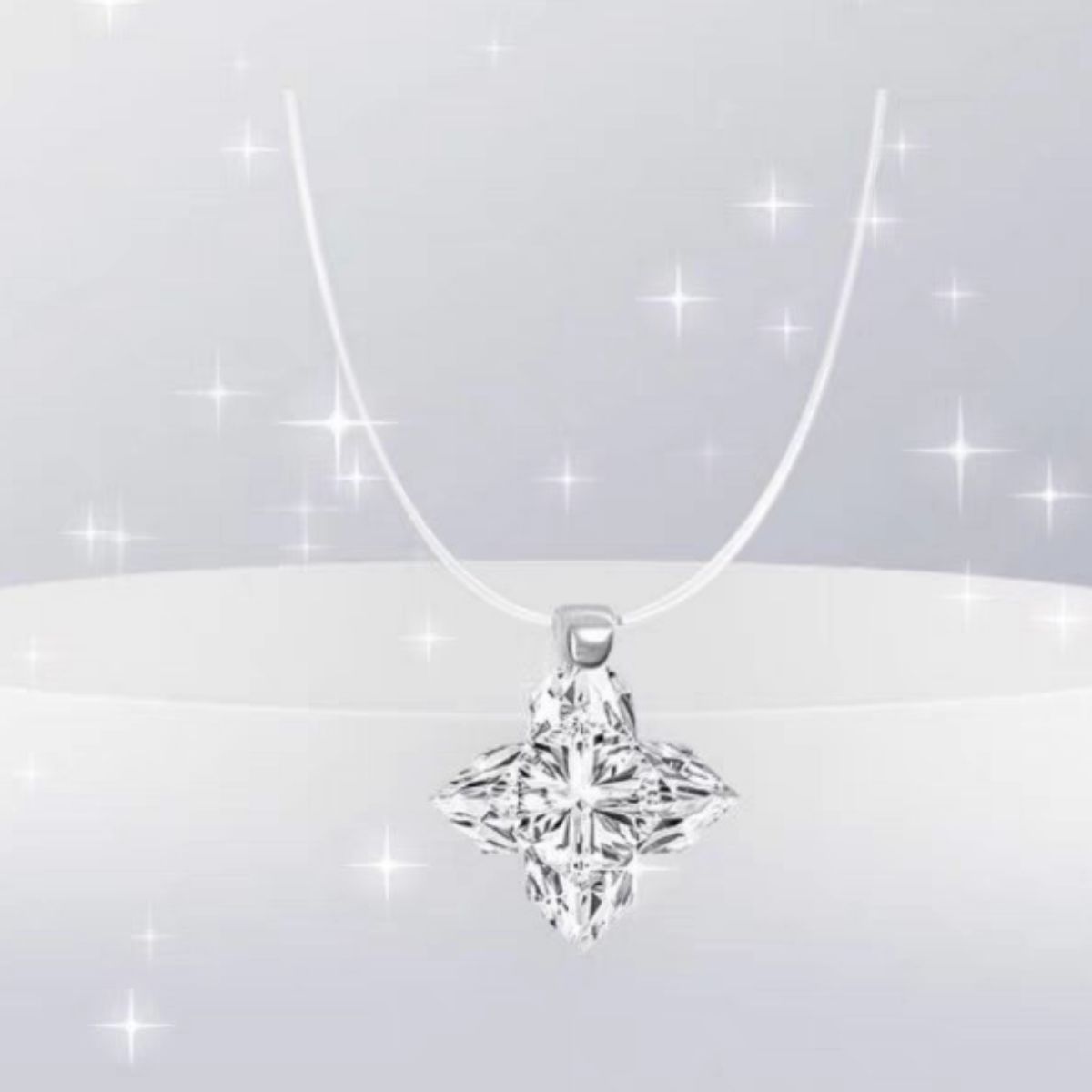 2 Carat 925 Sterling Silver Moissanite Star Pendant Necklace 3