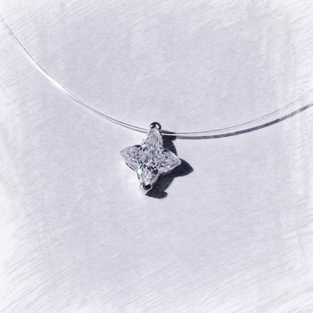 2 Carat 925 Sterling Silver Moissanite Star Pendant Necklace 2