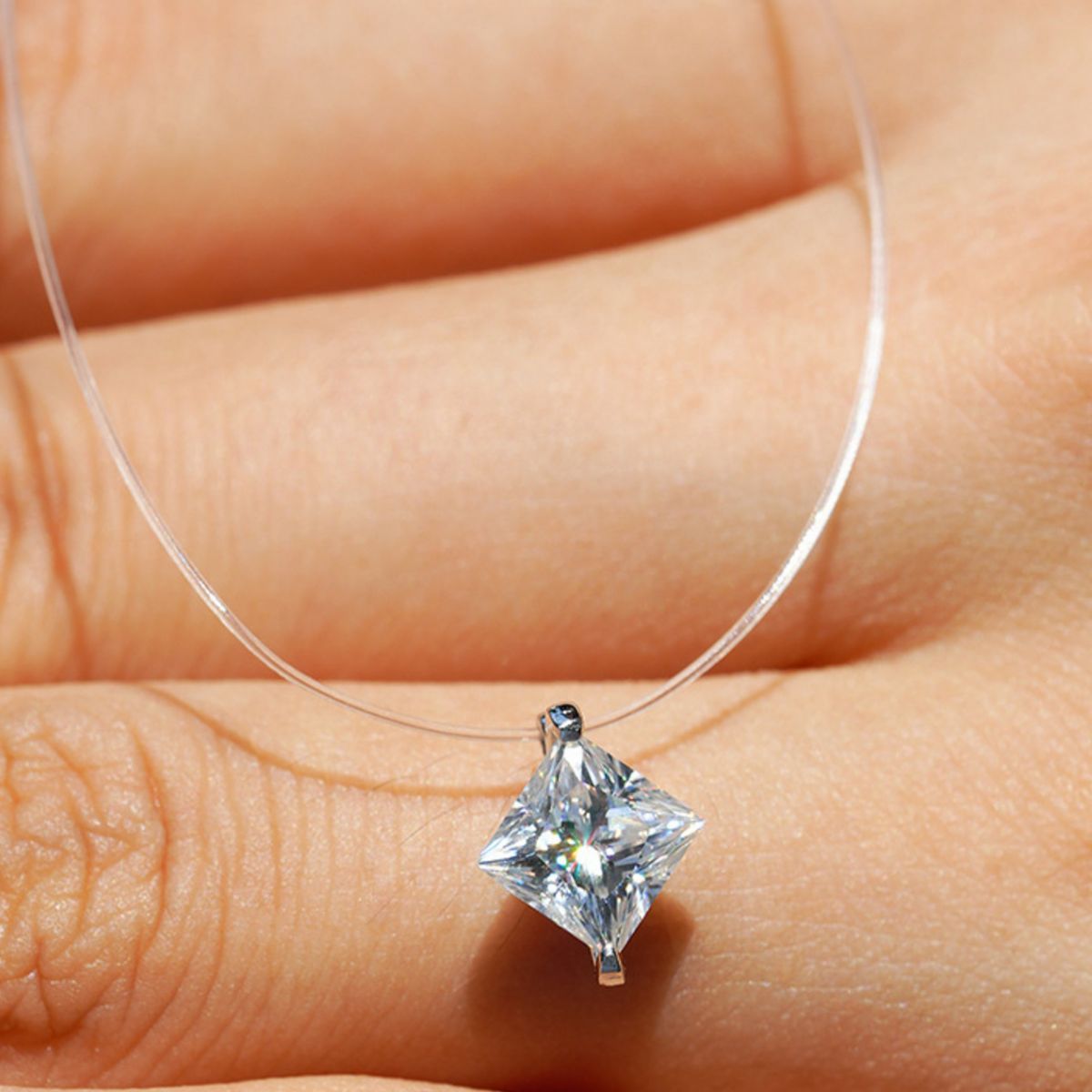 1 Carat Moissanite 925 Sterling Silver Pendant Necklace 2