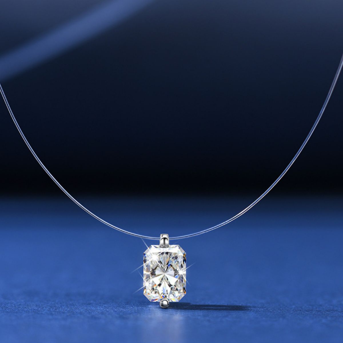 1 Carat Moissanite 925 Sterling Silver Necklace 2