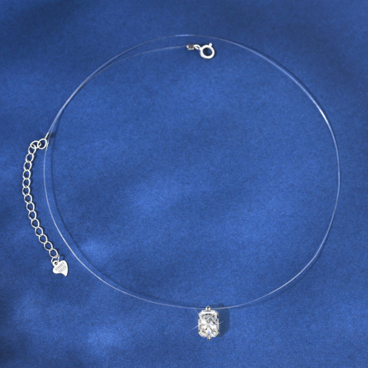 1 Carat Moissanite 925 Sterling Silver Necklace 3