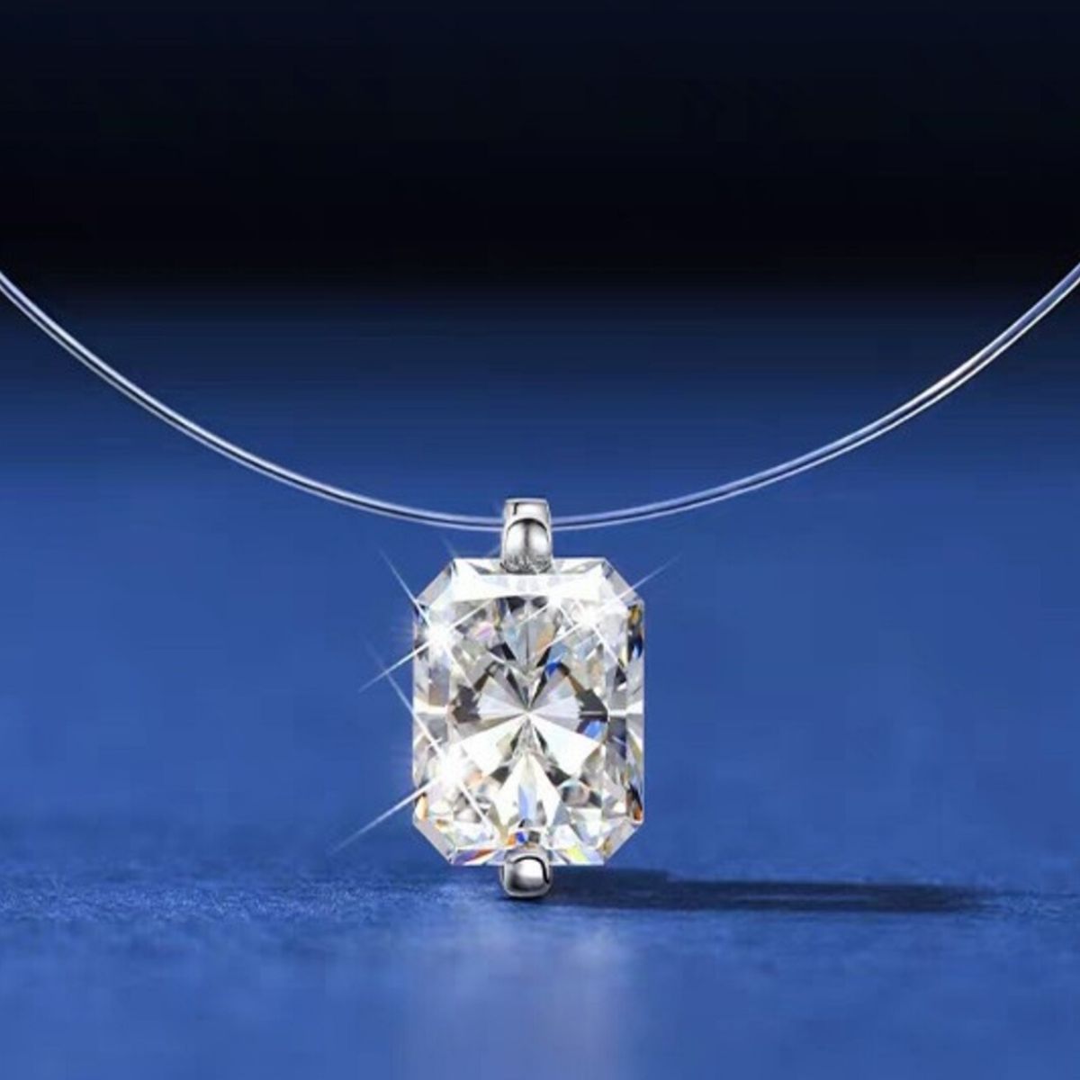 1 Carat Moissanite 925 Sterling Silver Necklace 4
