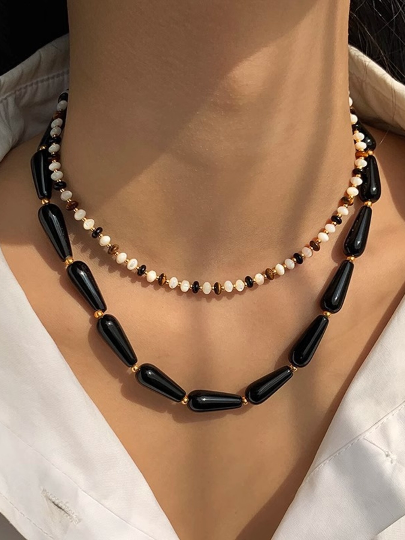 Alloy Teardrop Adjustable Necklace 2