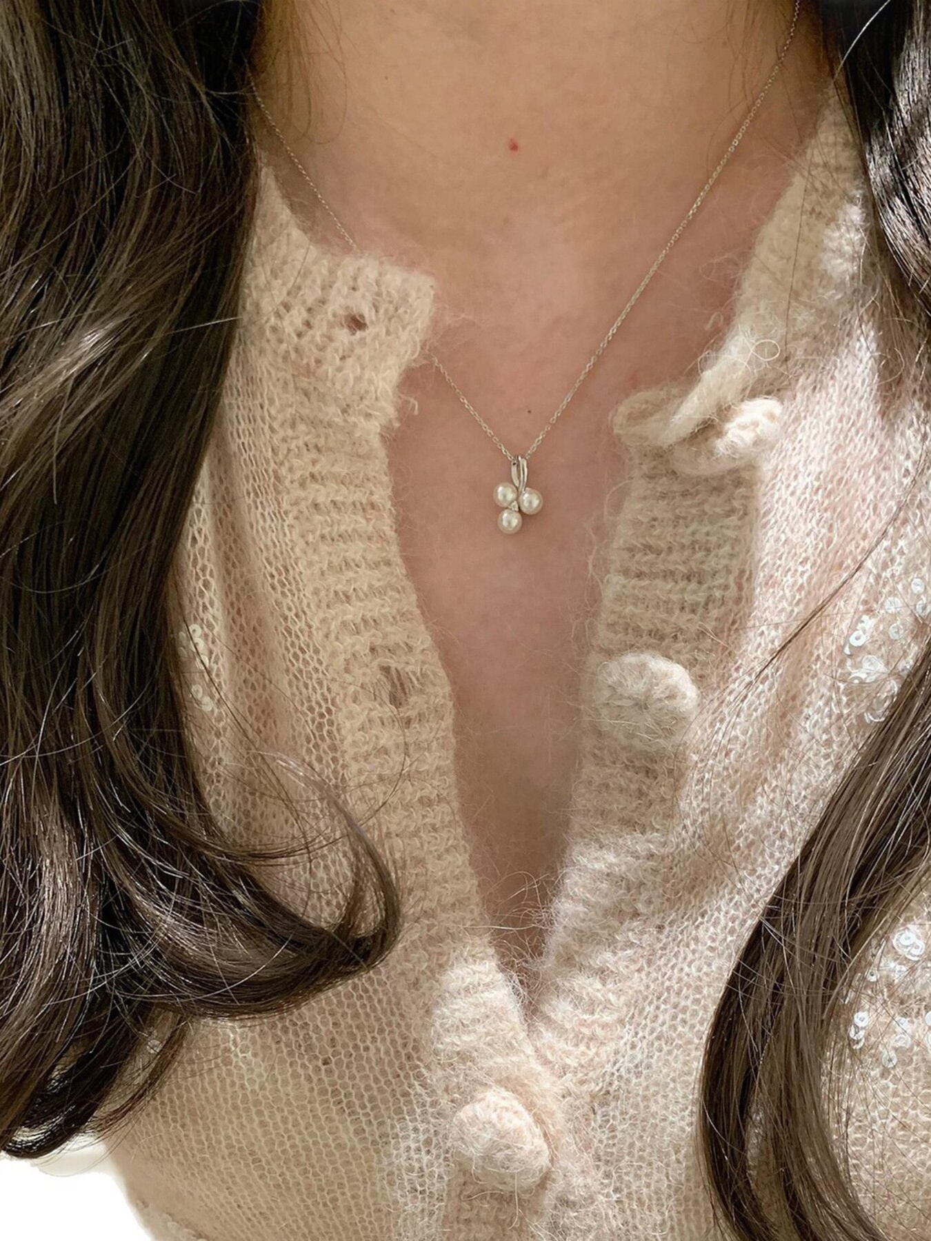 925 Sterling Silver Pearl Pendant Necklace 2