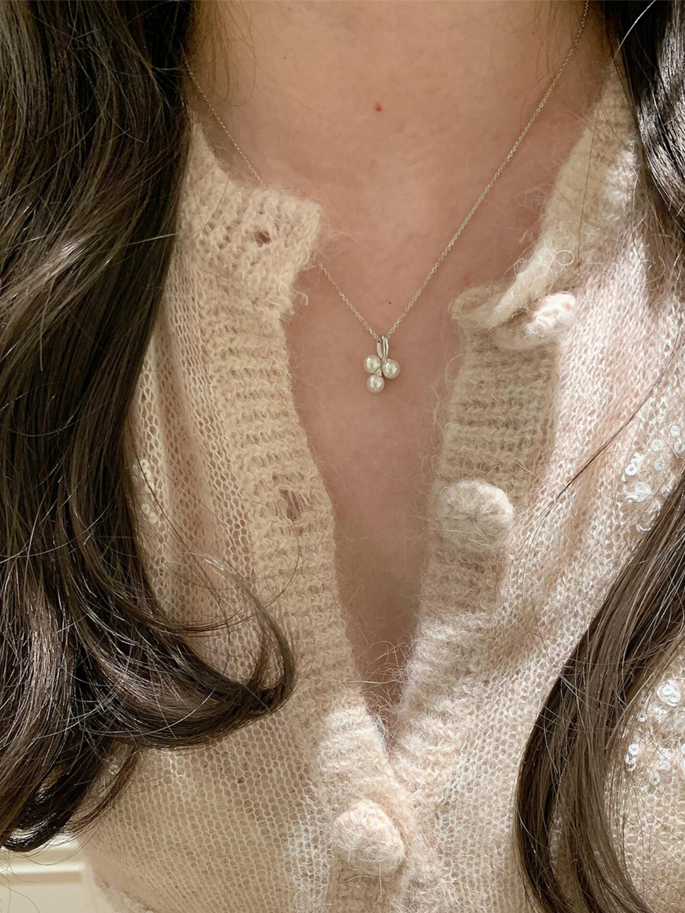 925 Sterling Silver Pearl Pendant Necklace 3