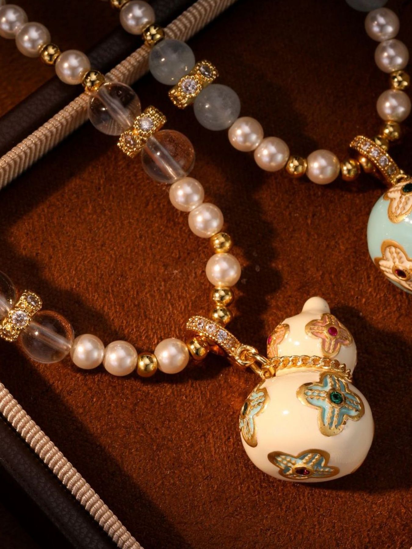 18K Gold-Plated Gourd Pendant Necklace 3