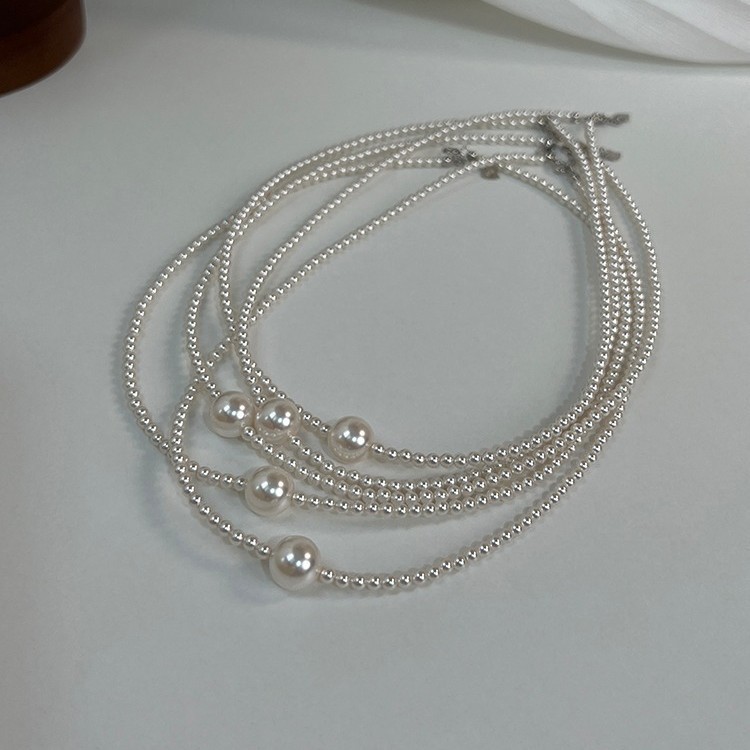 Pearl Bead Choker Necklace 3