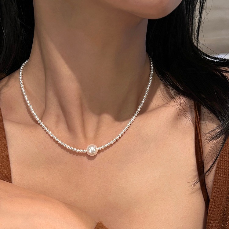 Pearl Bead Choker Necklace 2