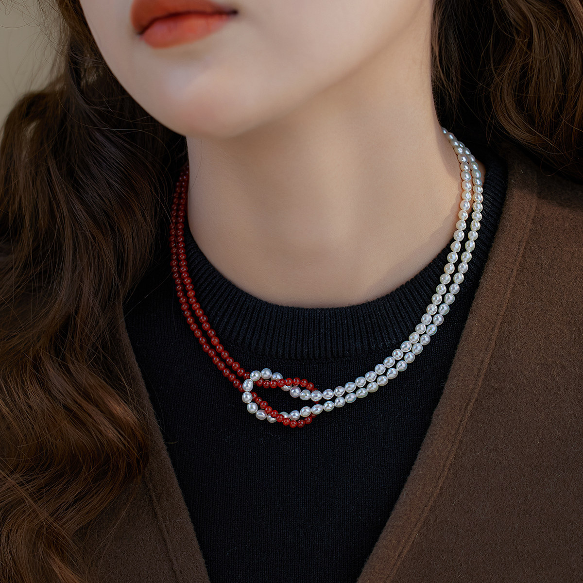 Double Layered Knot Necklace 2