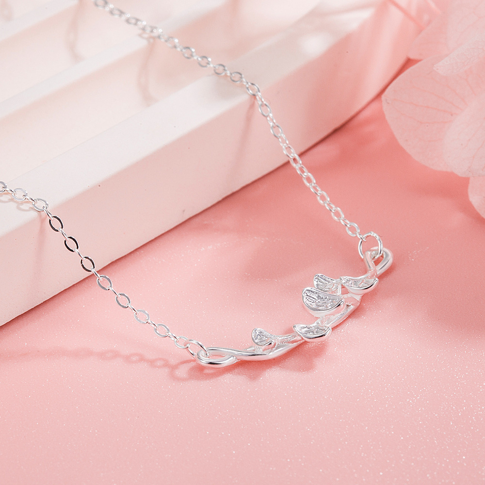 925 Sterling Silver Ginkgo Leaf Necklace 2