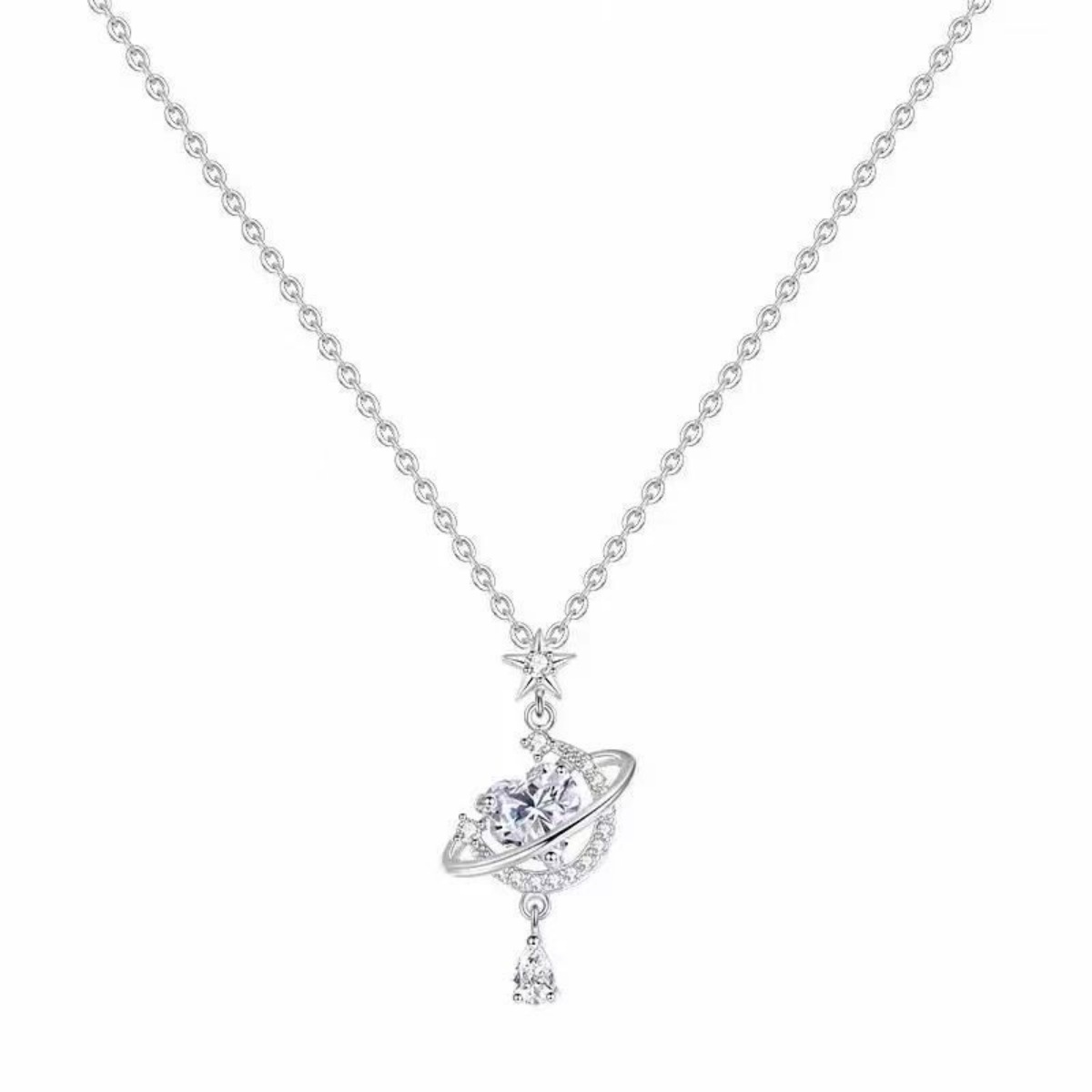 Planet Heart Pendant Necklace 4