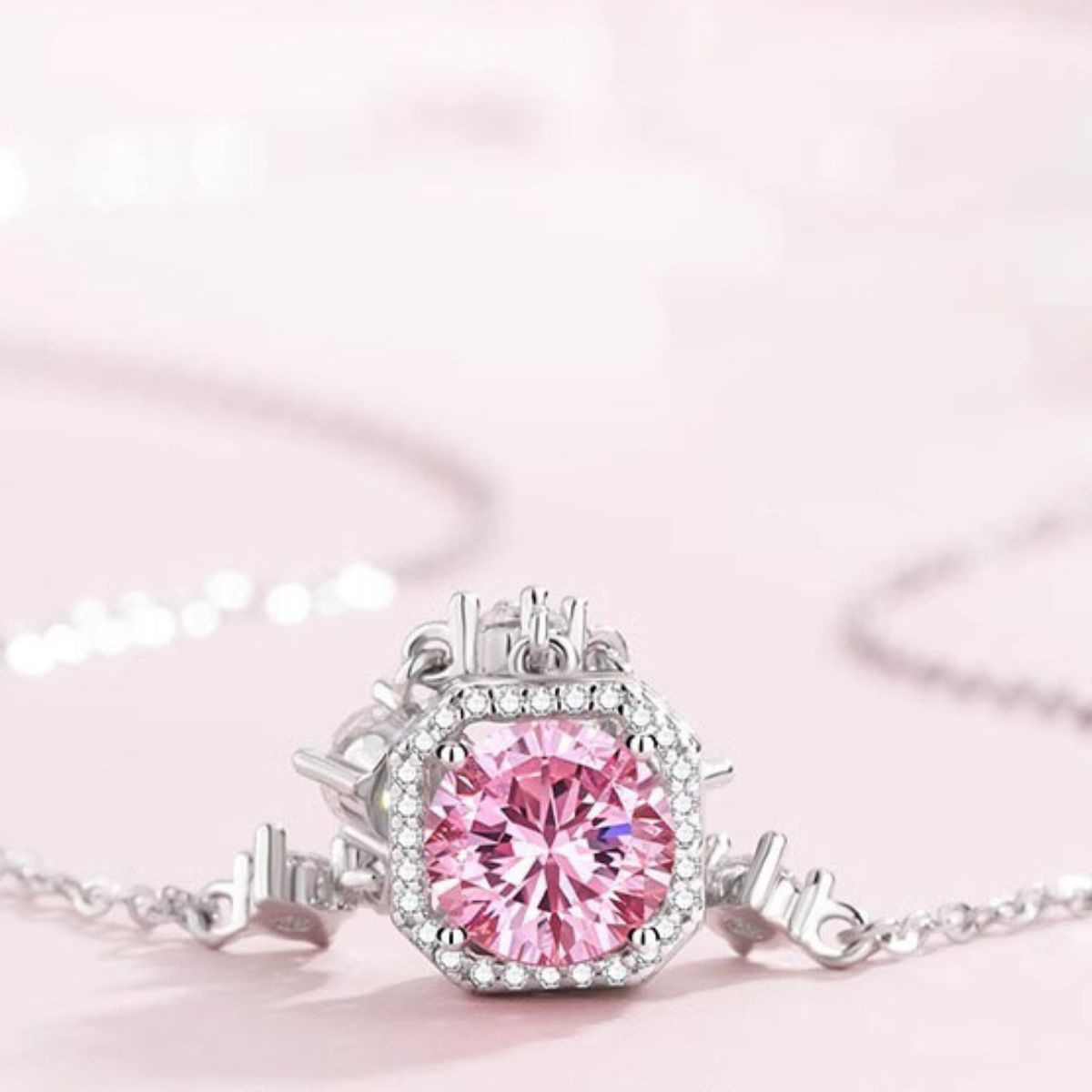 925 Sterling Silver Zircon Pendant Necklace 4