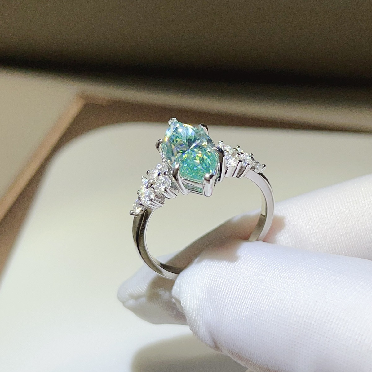 5 Carat 925 Sterling Silver Moissanite Ring 2