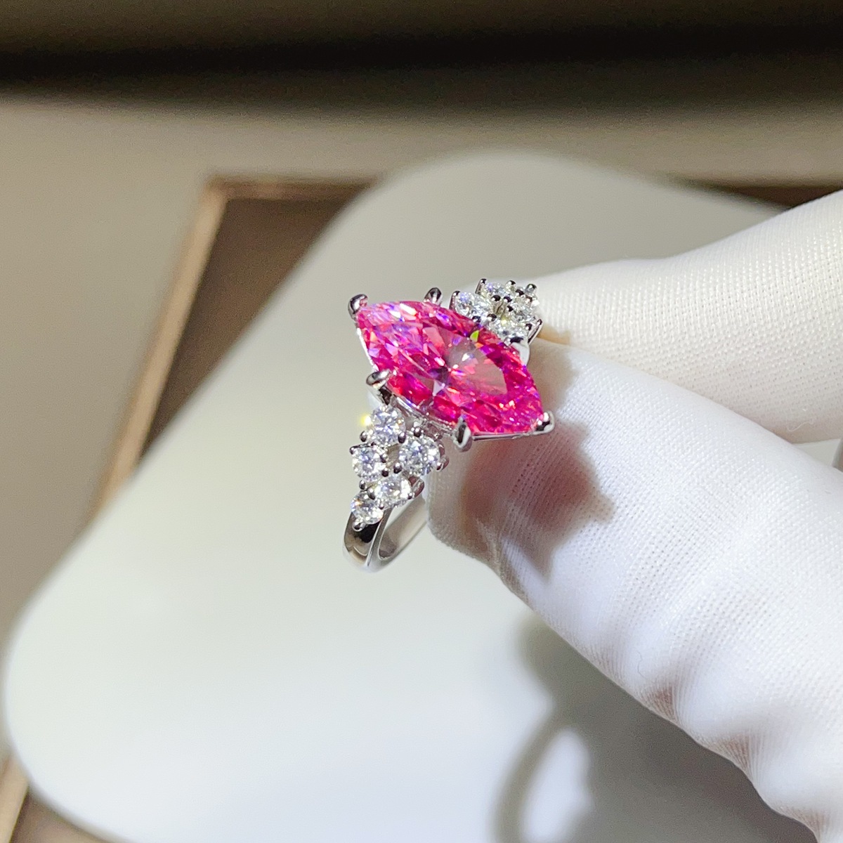 5 Carat 925 Sterling Silver Moissanite Ring 4