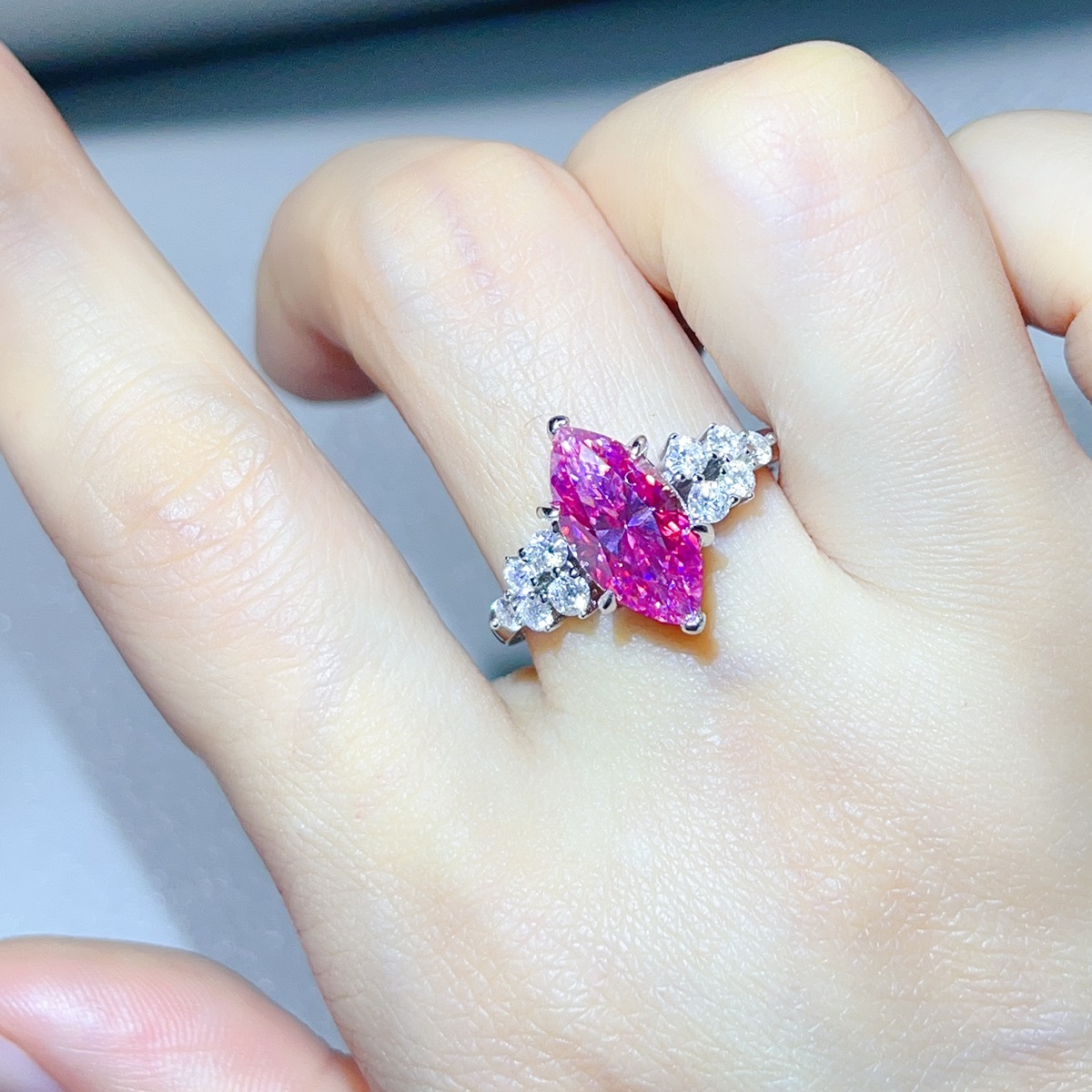 5 Carat 925 Sterling Silver Moissanite Ring 2
