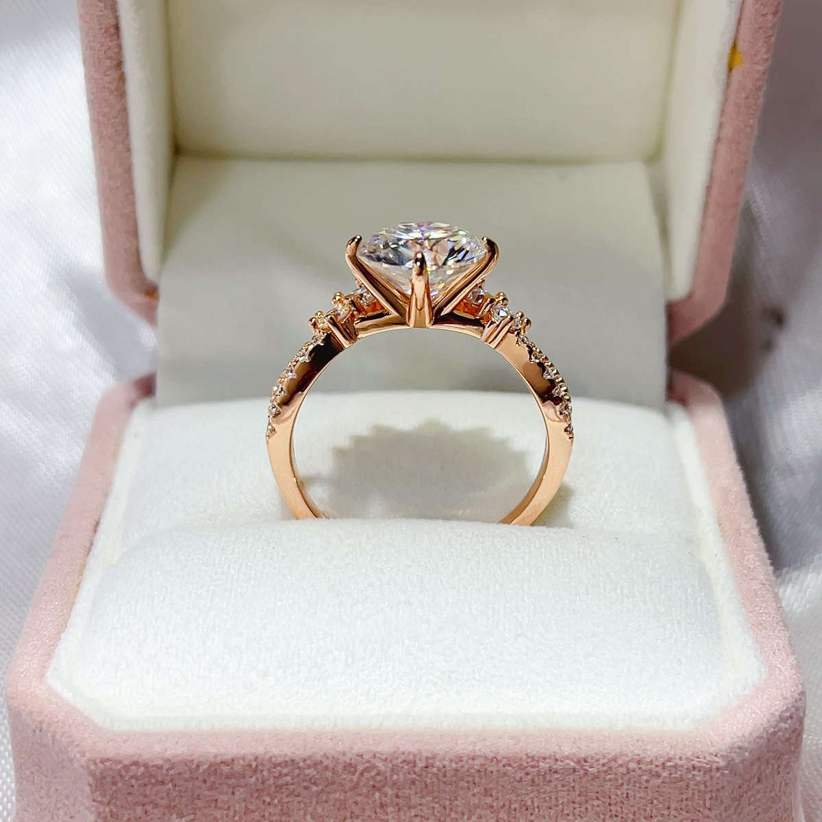 3 Carat 925 Sterling Silver Moissanite Ring 3