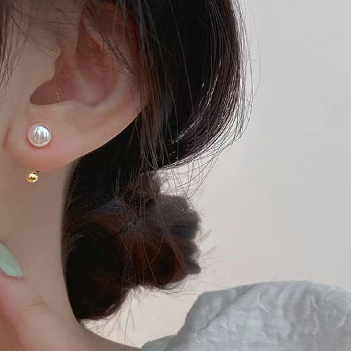 925 Sterling Silver Pearl Stud Earrings 2