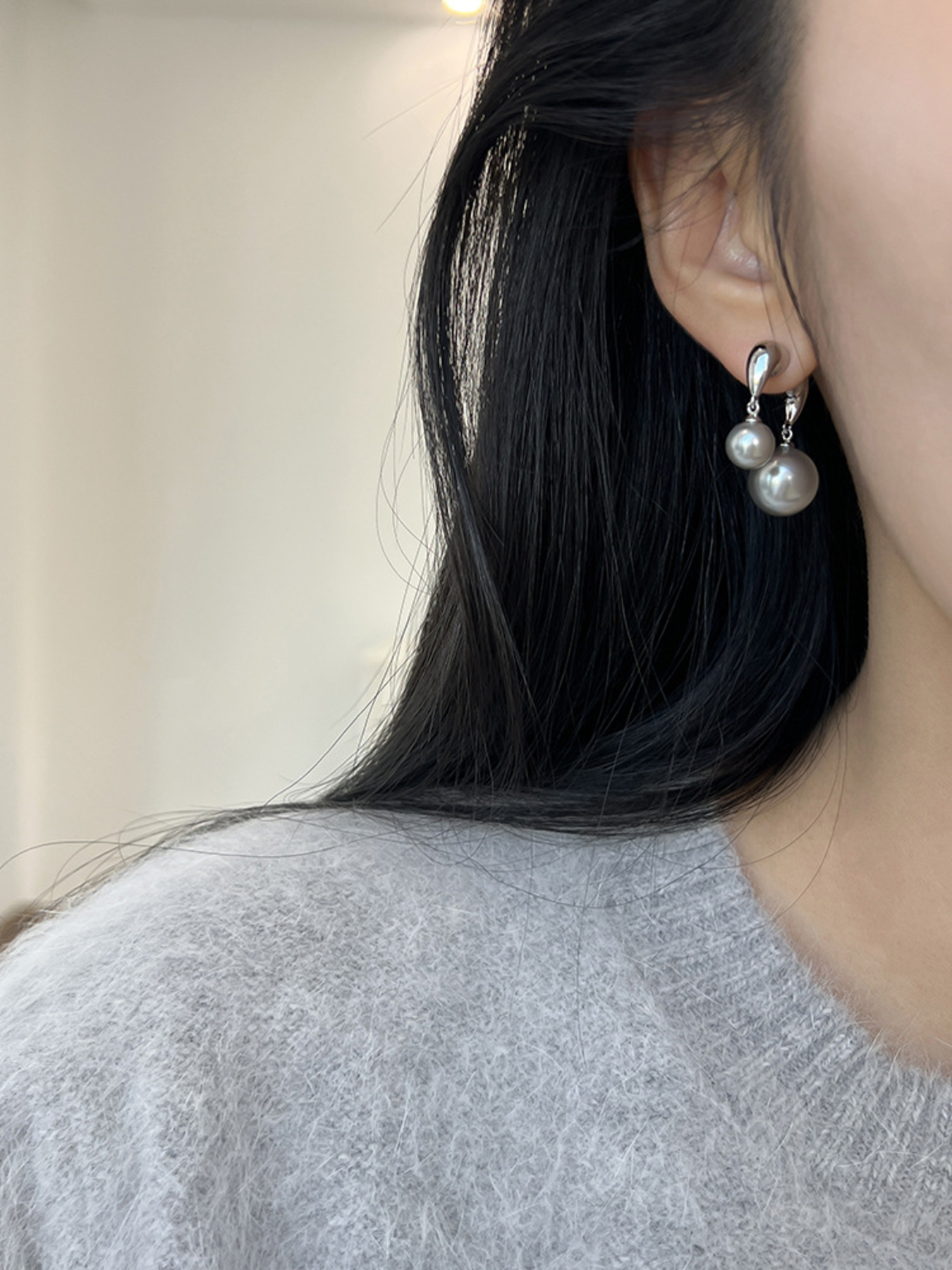 Pearl Alloy Drop Earrings 2