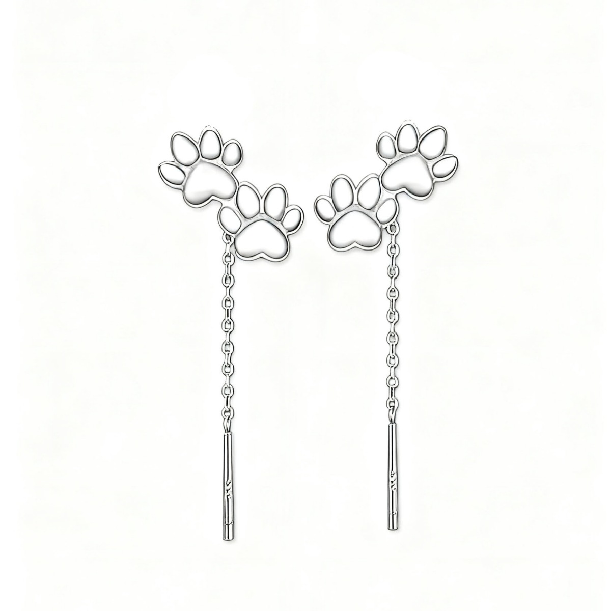 Paw Shaped Drop Earrings 3