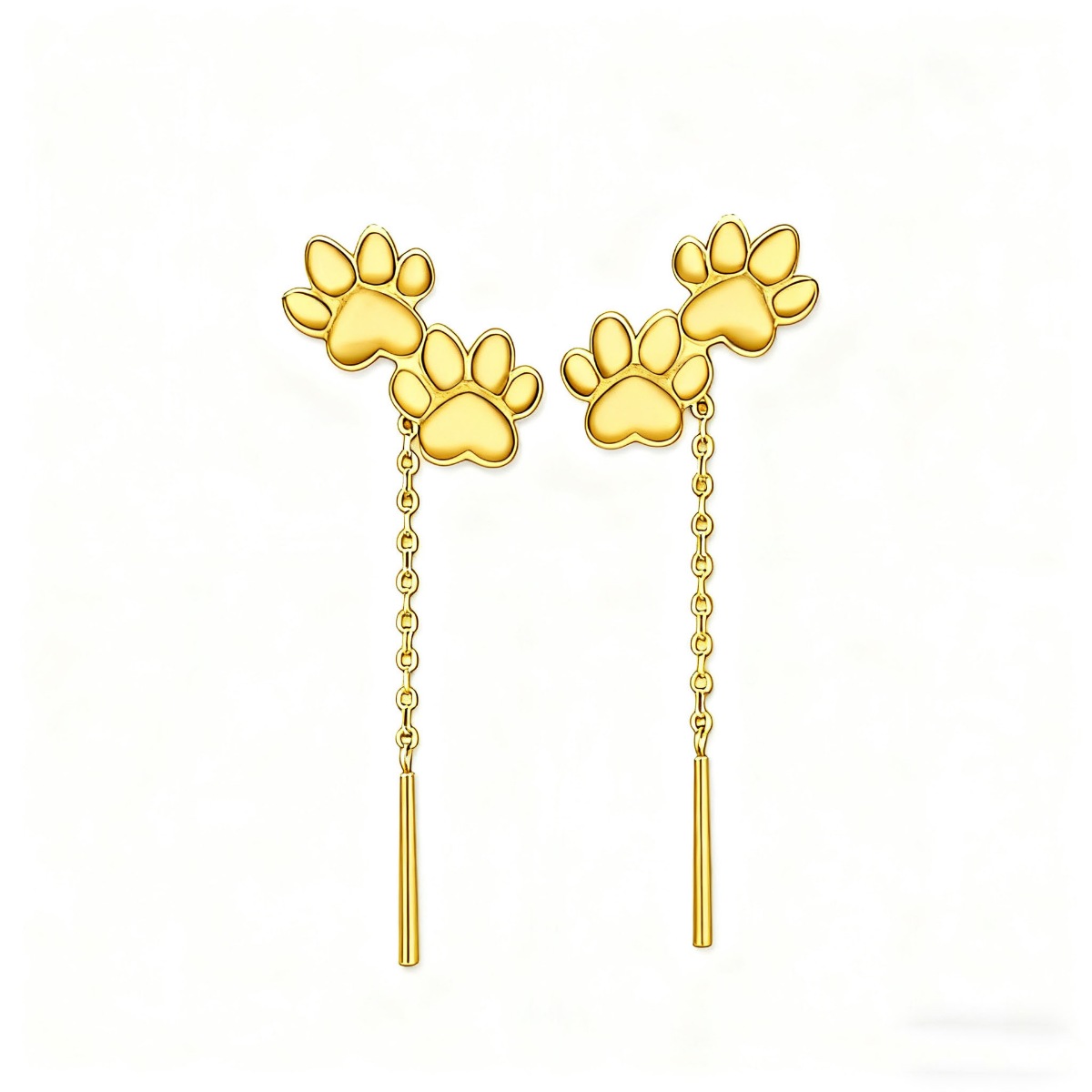 Paw Shaped Drop Earrings 4