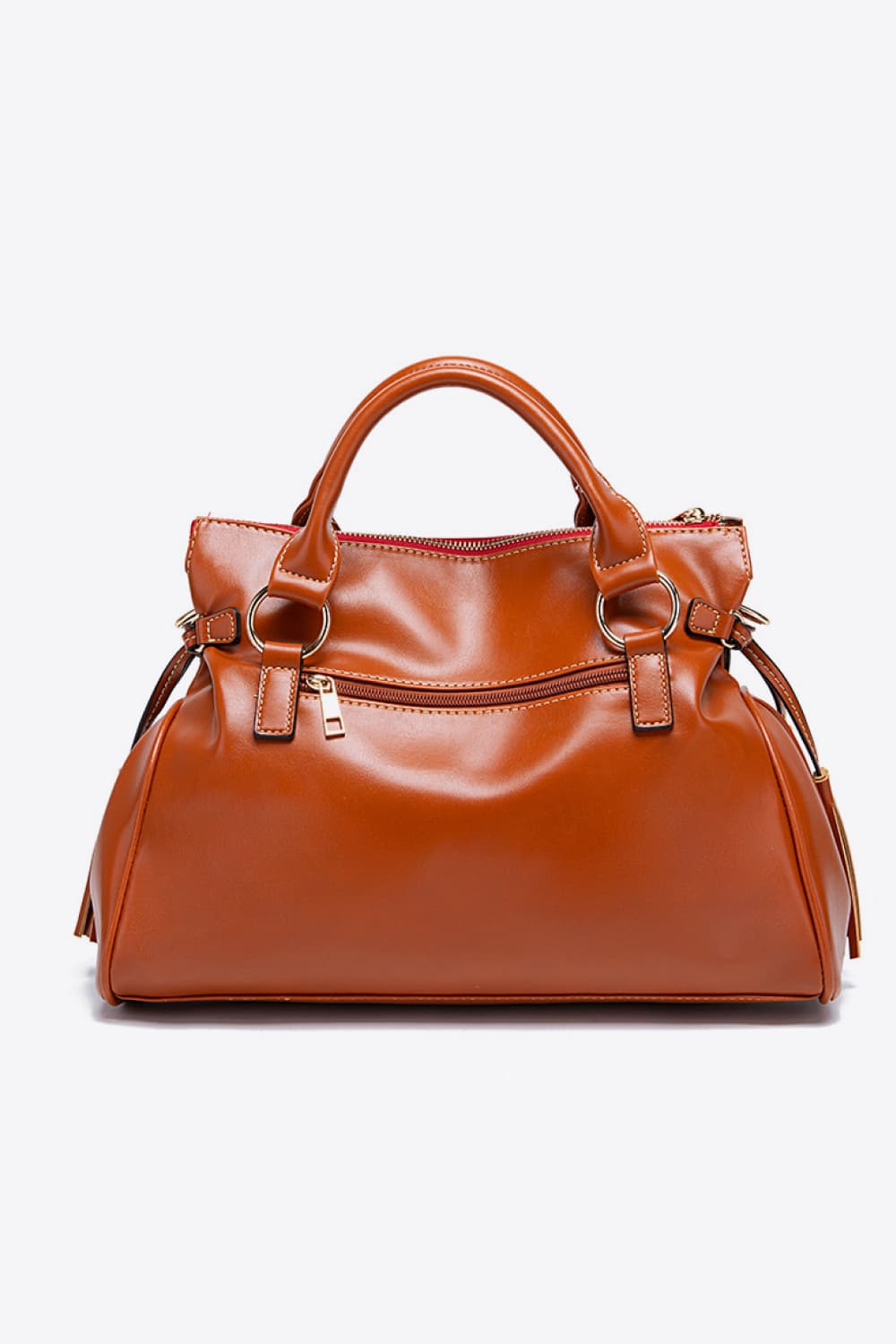PU Leather Handbag with Tassels 2