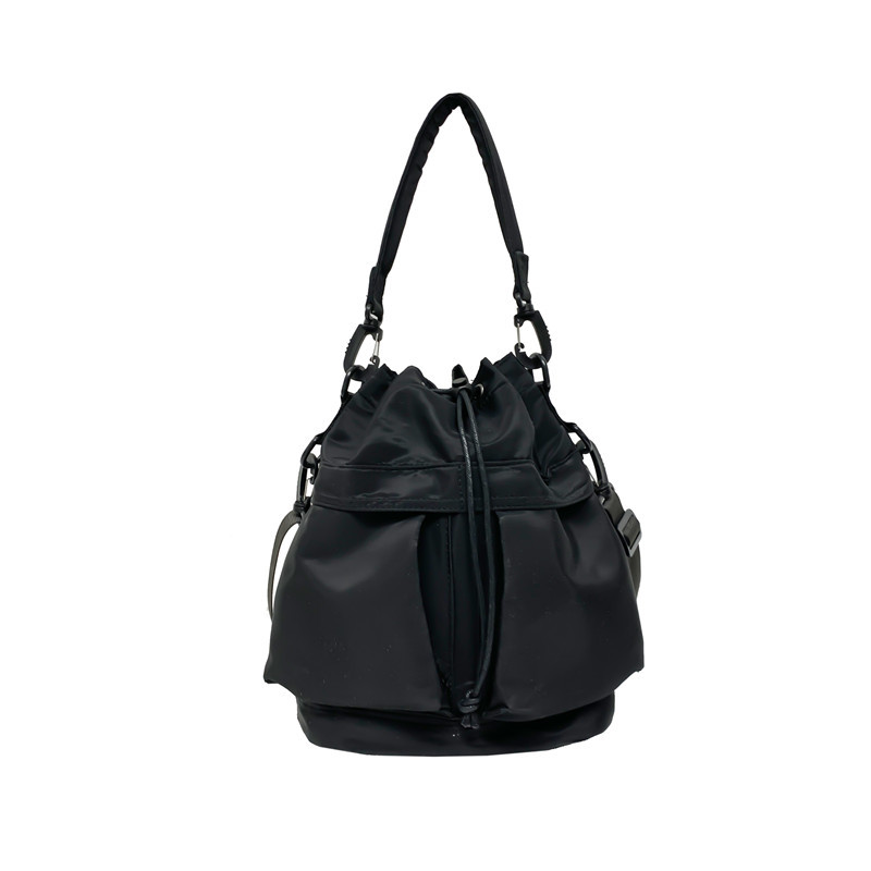 Drawstring Nylon Bucket Bag 4