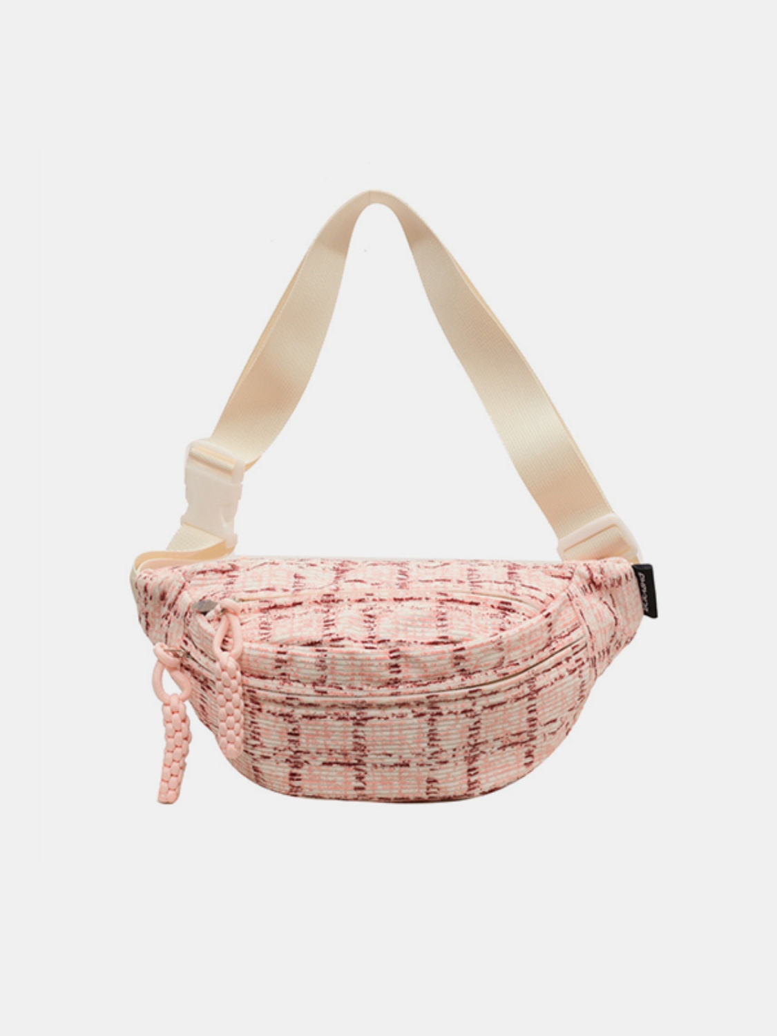 Contrast Plaid Polyester Crossbody Bag 3
