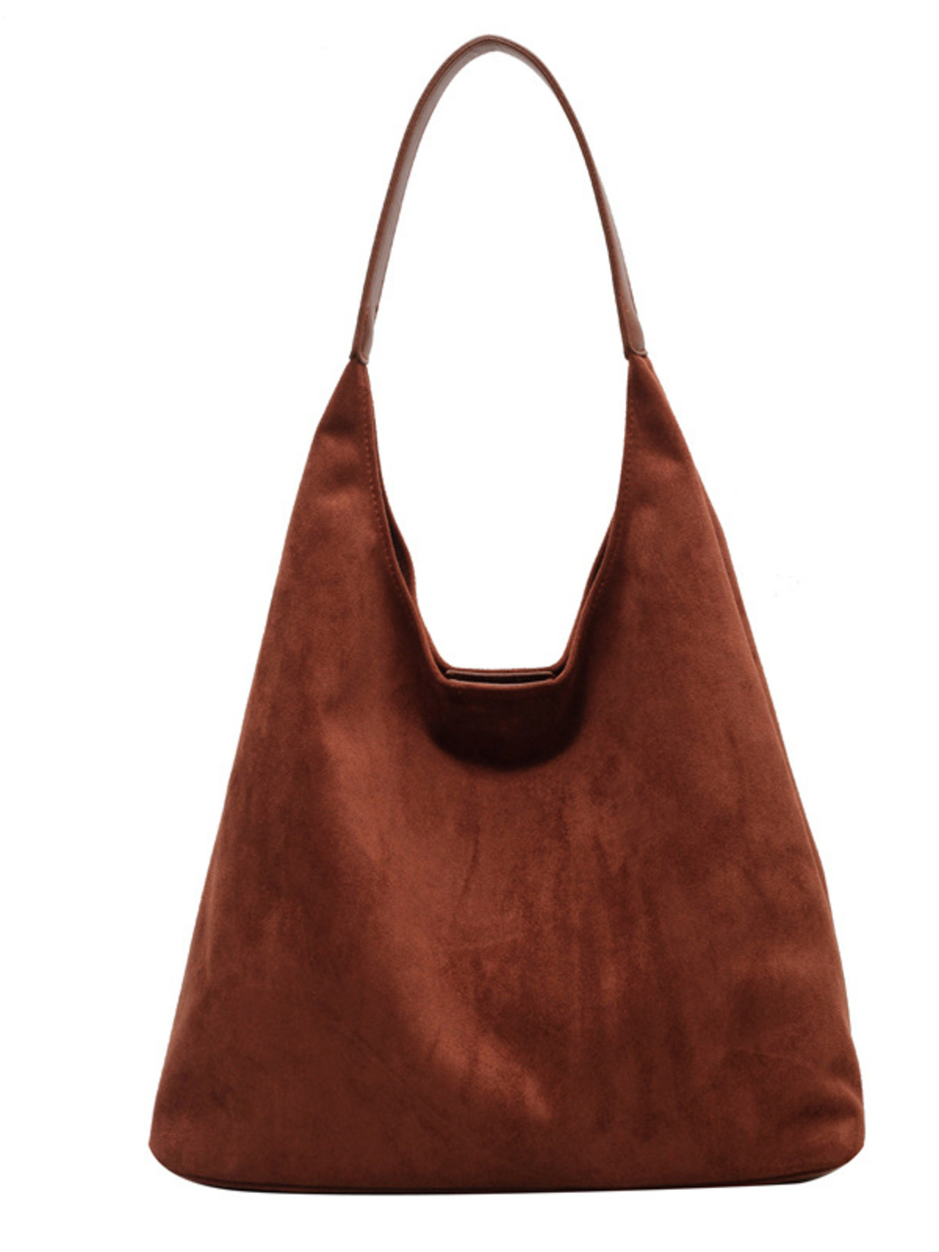 Solid Color Casual Suede Handbag 4