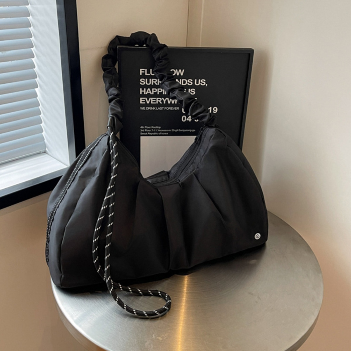 Ruched Large Tote Bag 2